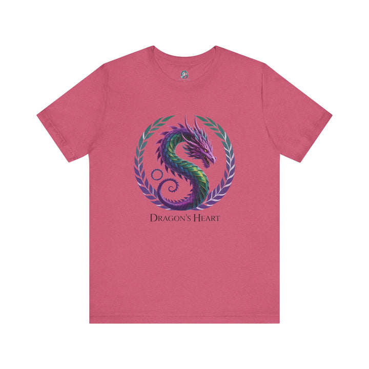 Mythical Dragon's Heart Unisex Tee, Fantasy Shirt, Gift for Gamers, Unique Dragon Design, Casual Wear, Dragon Lover's Apparel