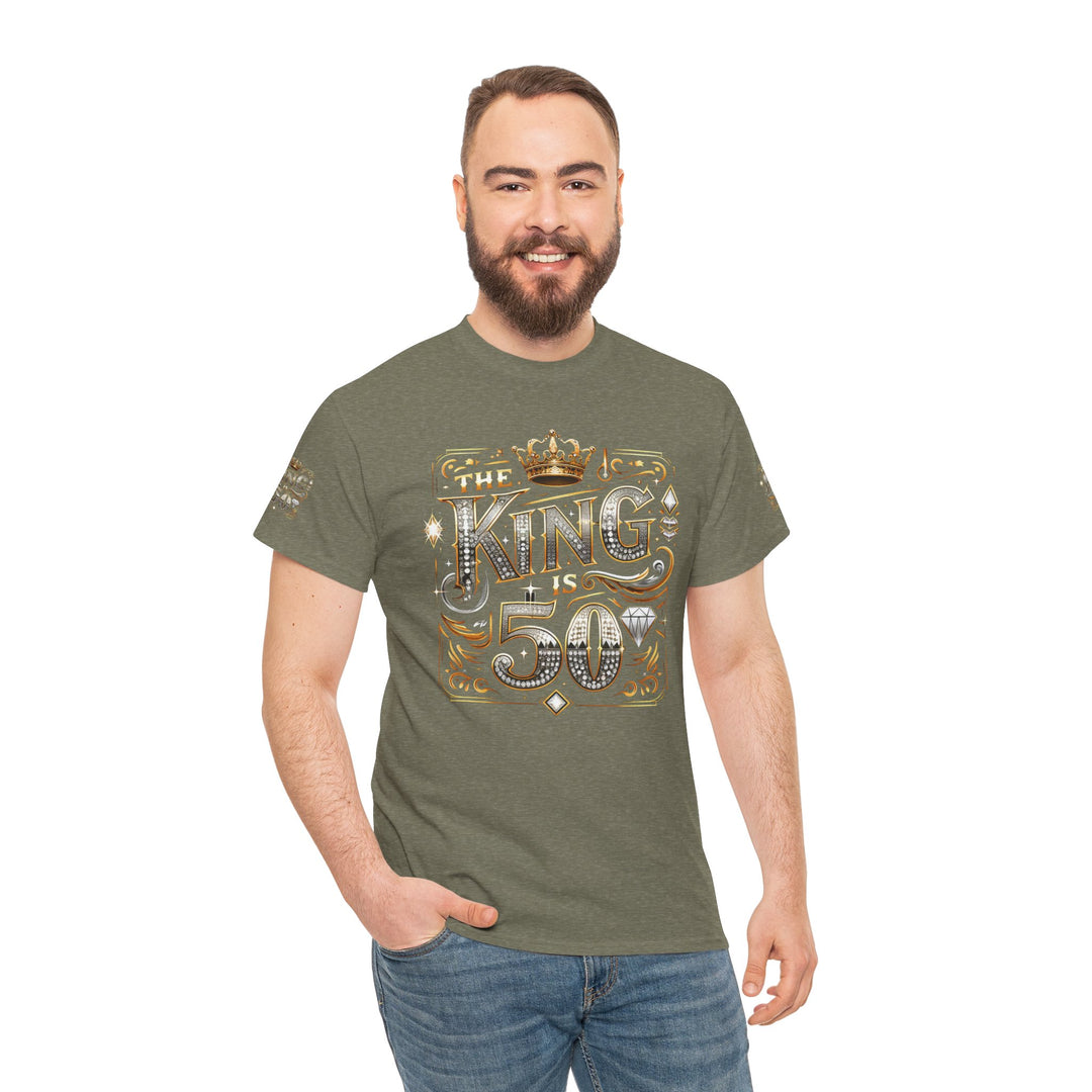 Royal 50th Birthday Tee, Vintage King Shirt, Men’s Birthday Gift, Celebrate 50 Years, Custom Graphic T-Shirt, Fun Party Top