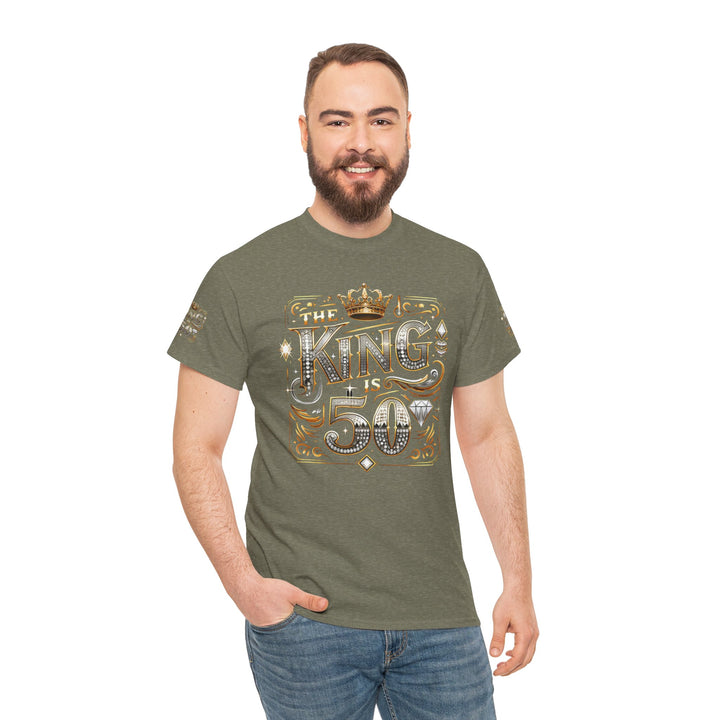 Royal 50th Birthday Tee, Vintage King Shirt, Men’s Birthday Gift, Celebrate 50 Years, Custom Graphic T-Shirt, Fun Party Top