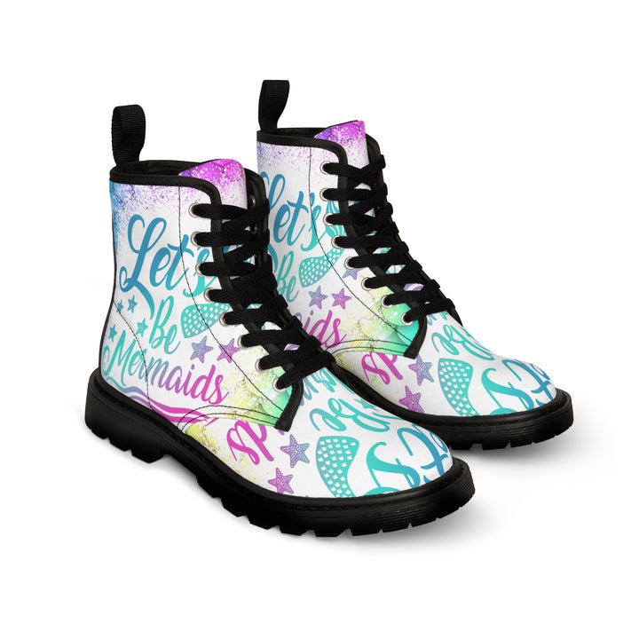 Women's Canvas Boots - Let's Be Mermaids