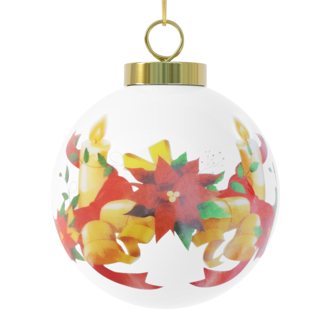 Fairhope Alabama Christmas 2026 Glass Ornament – Sunset Pier
