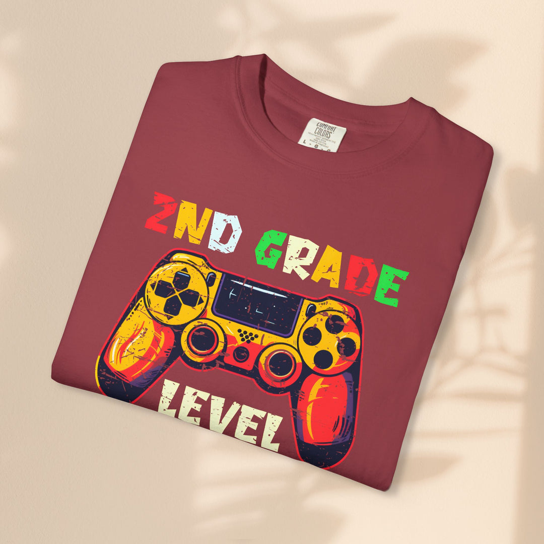 Fun Gamer T-Shirt, 2nd Grade Level Unlocked Shirt, Kids Gaming Apparel, Back to School Gift, Video Game Fan Tee