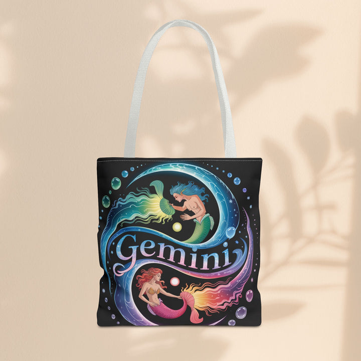 Gemini Zodiac Tote Bag - Colorful Astrology Bag, Gift for Astrology Lovers, AOP Tote for Geminis, Horoscope Design, Birthday Gift