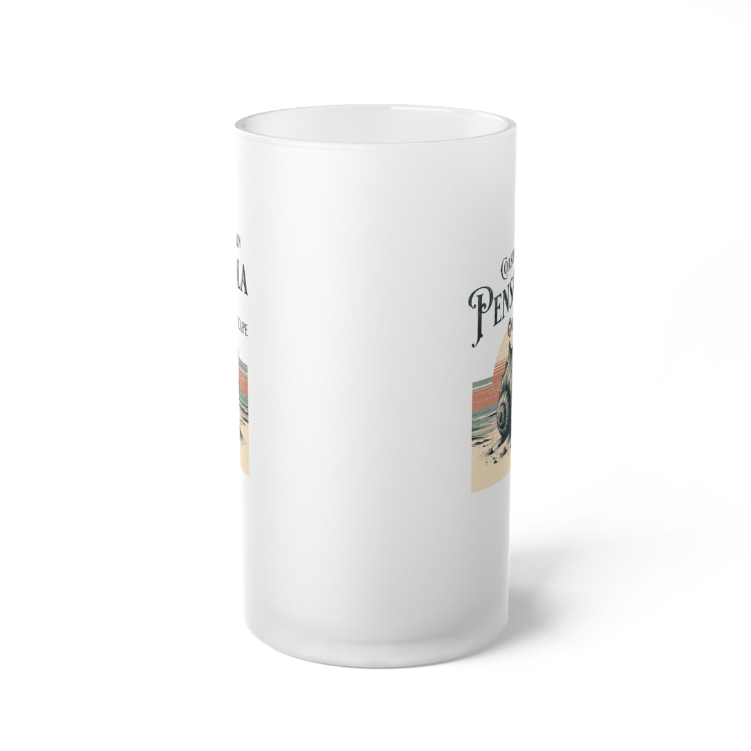 Frosted Glass Beer Mug - Pensacola Coastal Charm