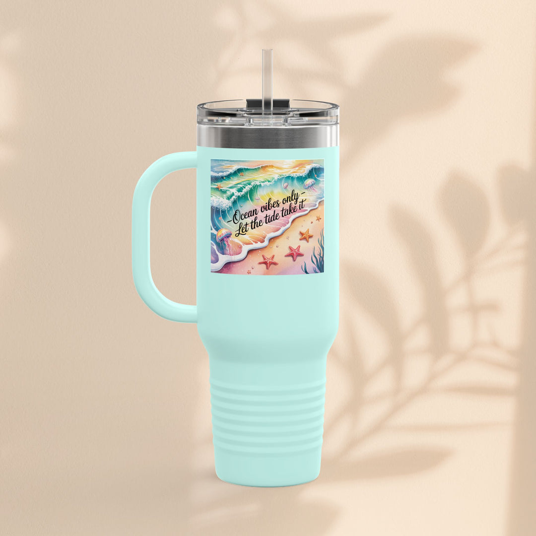 Ocean Vibes Insulated Travel Mug, 40oz