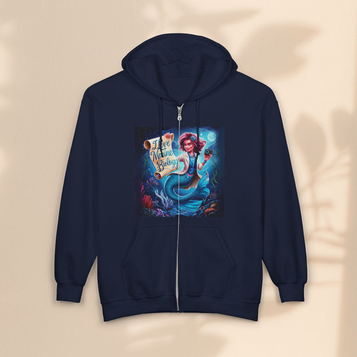 I Love Marine Biology - Unisex Heavy Blend™ Full Zip Hooded Sweatshirt