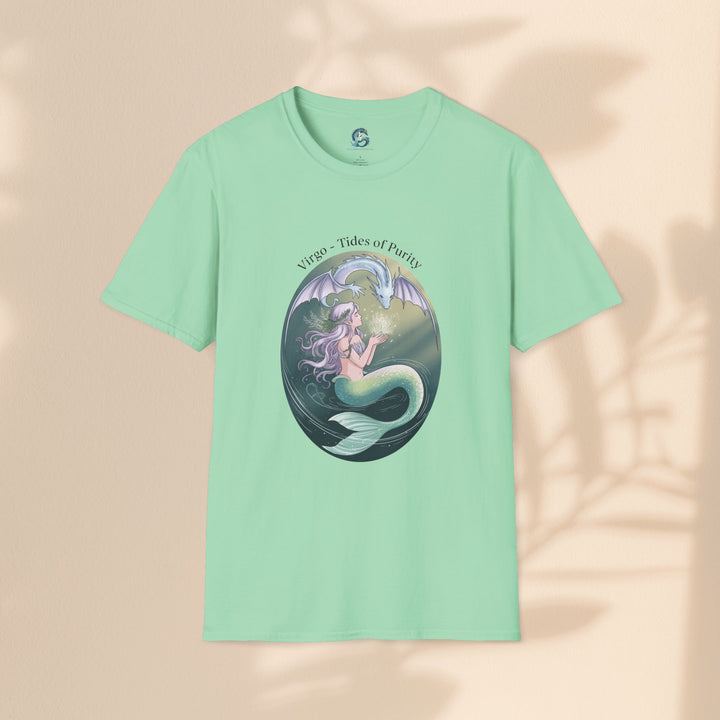 Mermaid Virgo T-Shirt, Ocean Art Tee, Summer Fashion, Gift for Beach Lovers, Sea Creature Apparel
