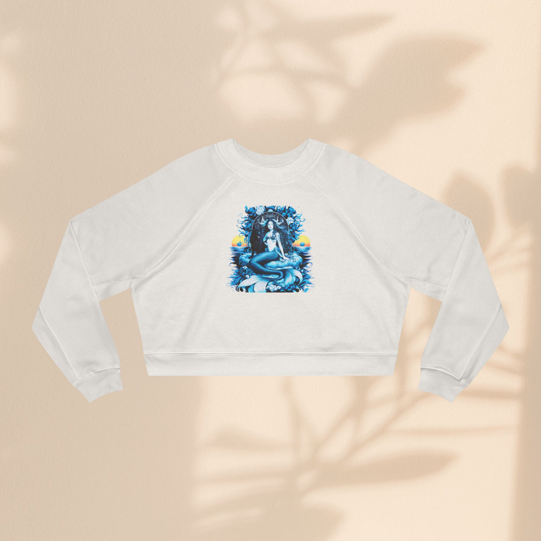 Majestic Mermaid Women's Cropped Fleece Pullover - Cozy Stylish Sweatshirt