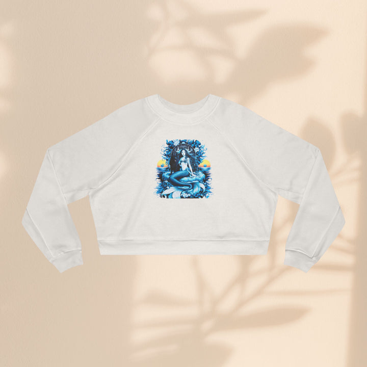 Majestic Mermaid Women's Cropped Fleece Pullover - Cozy Stylish Sweatshirt