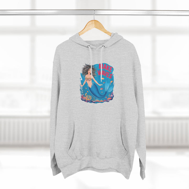 Three-Panel Fleece Hoodie - Make Waves