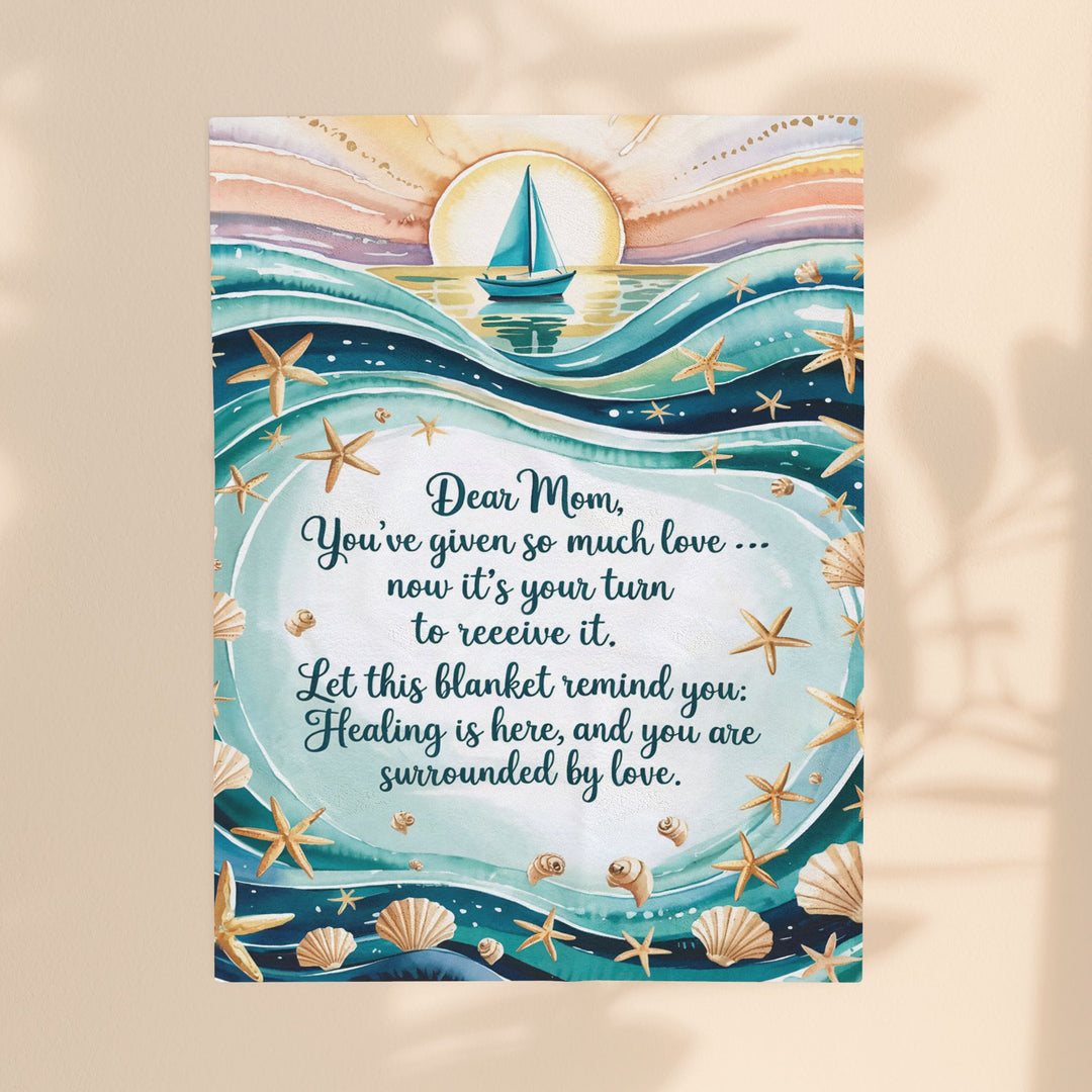 Personalized Mother's Day Velveteen Plush Blanket - Comforting Love & Healing Message