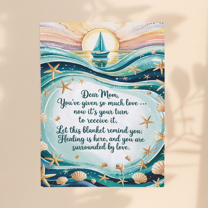Personalized Mother's Day Velveteen Plush Blanket - Comforting Love & Healing Message