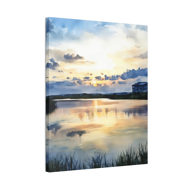 Serene Sunset Landscape Canvas Wall Art