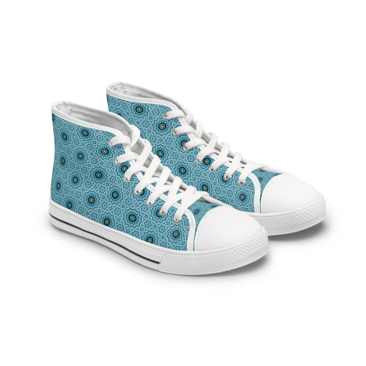 Women's High Top Sneakers - Blue Bloom