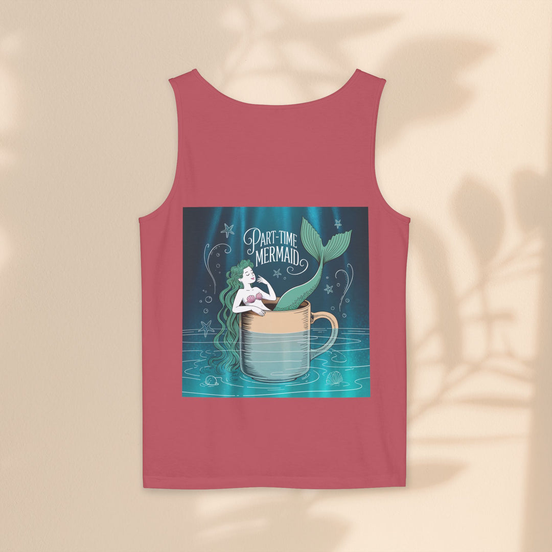 Part-Time Mermaid Unisex Tank Top, Casual Summer Tee, Cute Beachwear, Gift for Ocean Lovers, Quirky Mermaid Apparel