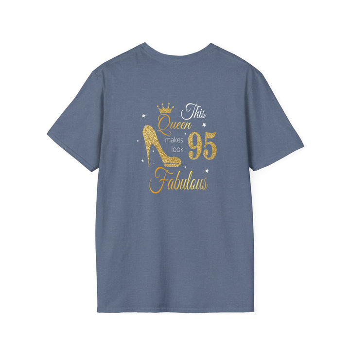95 year old Fabulous Queen T-Shirt, Stylish Graphic Tee, Birthday Gift, Fashion Top, Statement Shirt