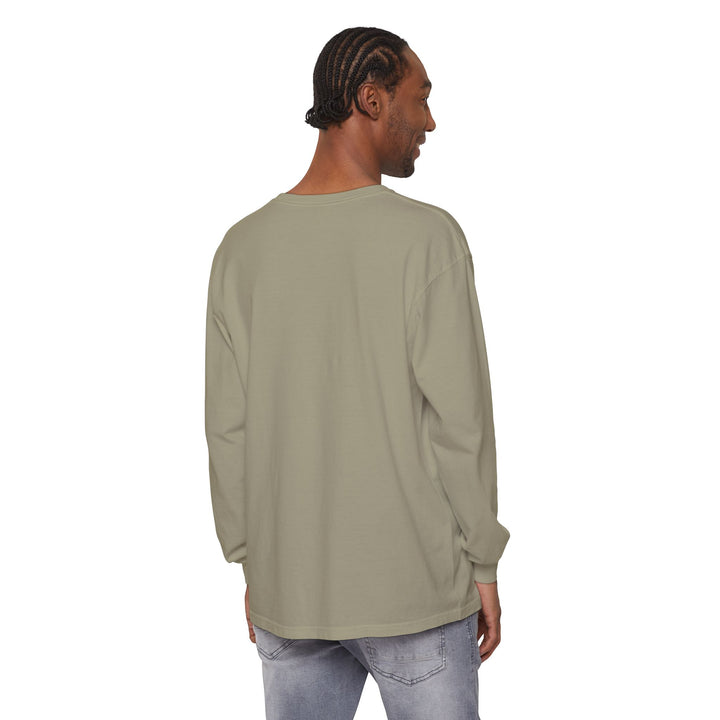Unisex Garment-dyed Long Sleeve T-Shirt - Eating Christmas Cookies For Two