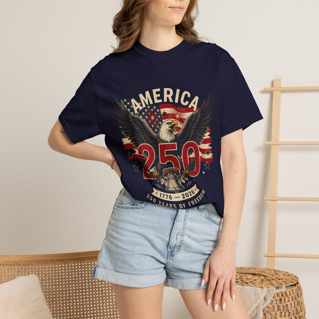America 250 Eagle Patriotic T-Shirt — Independence Celebration Tee