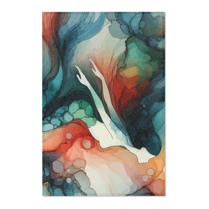 Watercolor Mermaid Area Rug