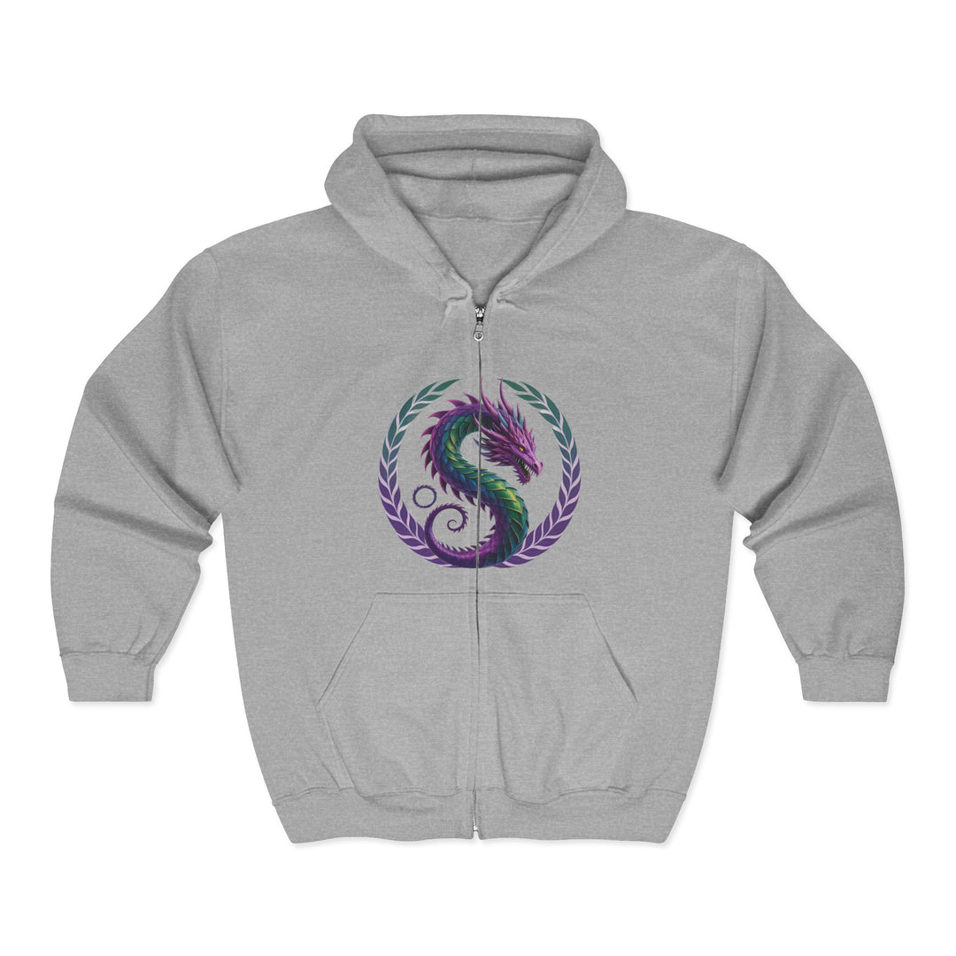 Dragon's Heart - nisex Heavy Blend™ Full Zip Hooded Sweatshirt