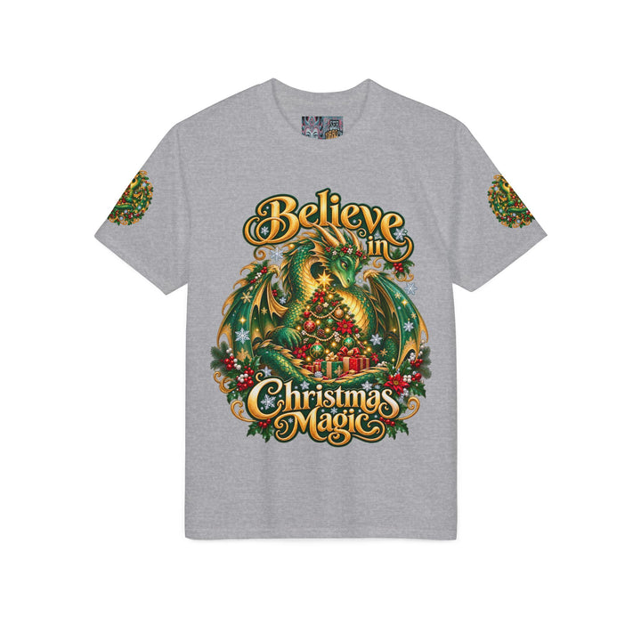 Christmas Dragon T-Shirt — "Believe in Christmas Magic" Holiday Tee