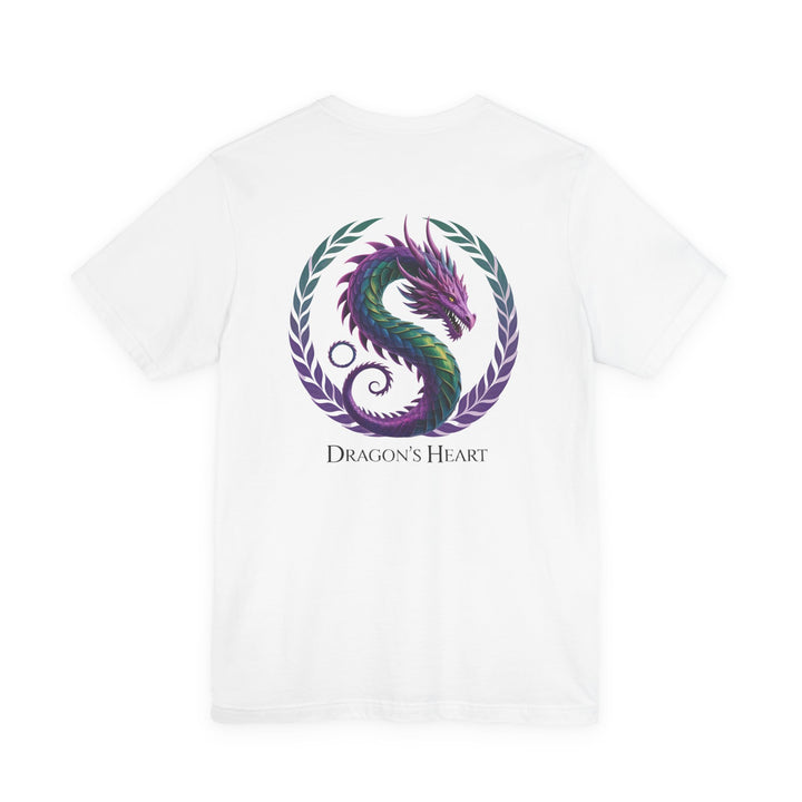 Mythical Dragon's Heart Unisex Tee, Fantasy Shirt, Gift for Gamers, Unique Dragon Design, Casual Wear, Dragon Lover's Apparel