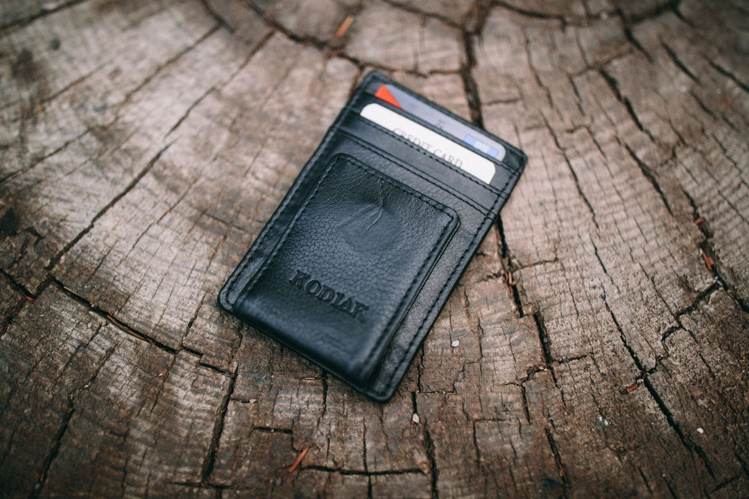 Leather Money Clip Wallet | Minimalist Magnetic Front Pocket Wallet