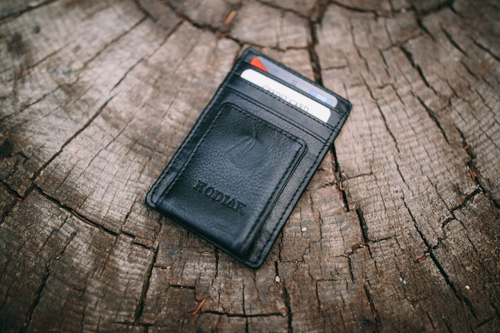 Leather Money Clip Wallet | Minimalist Magnetic Front Pocket Wallet