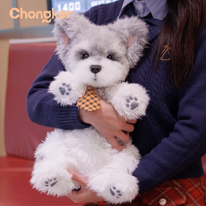 Schnauzer Backpack – Plush Dog Bag for Puppy Lovers & Kids