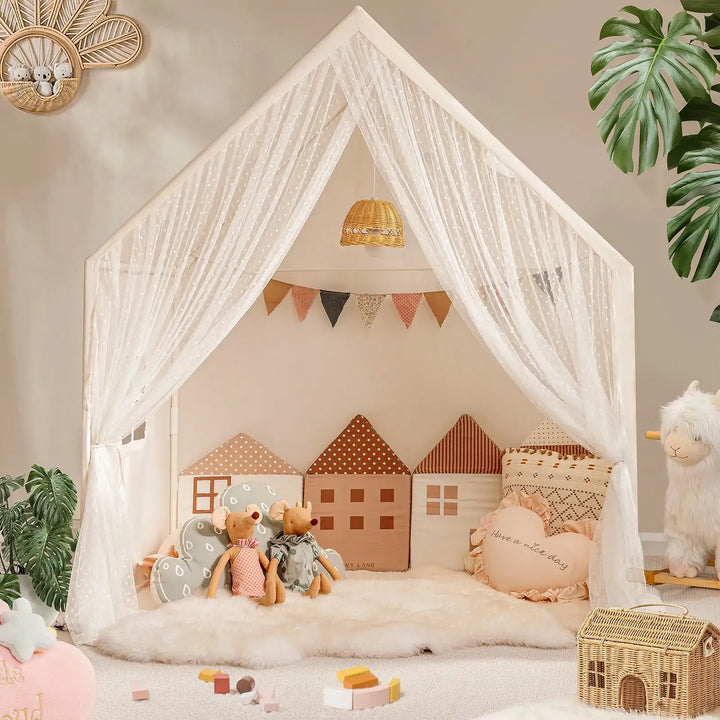 Tiny Land® Kids Play Tent with Star Lights – Large & Cozy