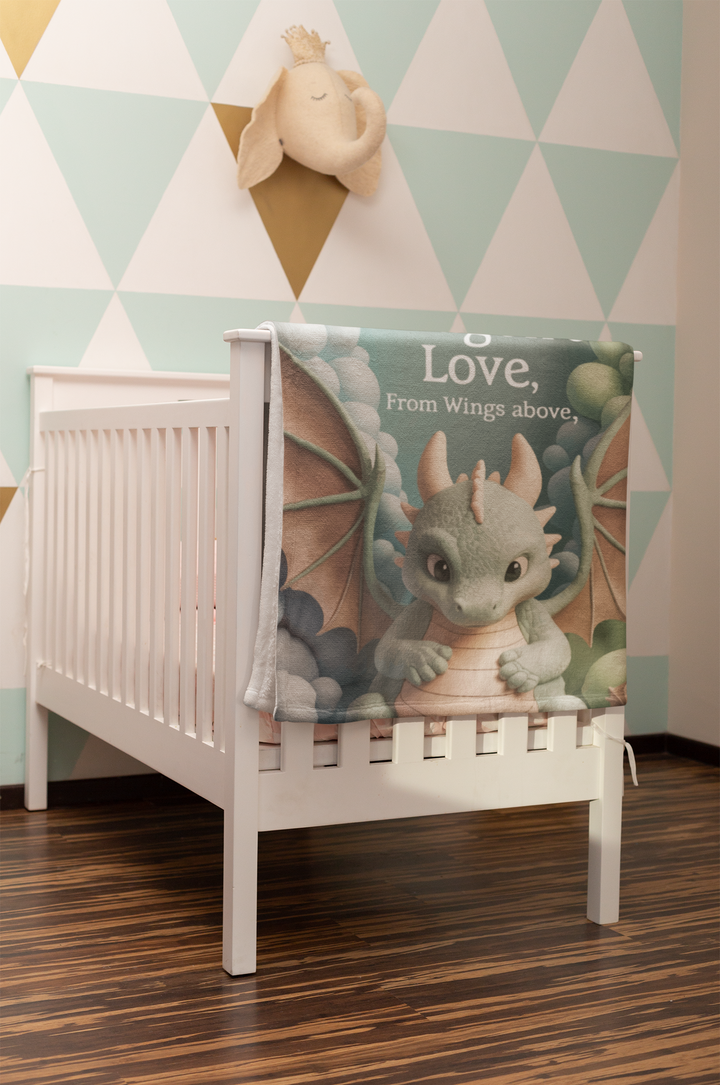 Wrapped in Dragon Love Soft Fleece Baby Blanket