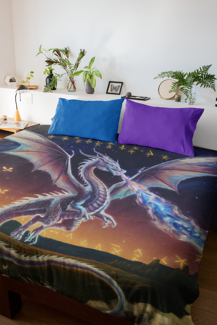 Fantasy Dragon Velveteen Plush Blanket - Rise, Heal, Conquer