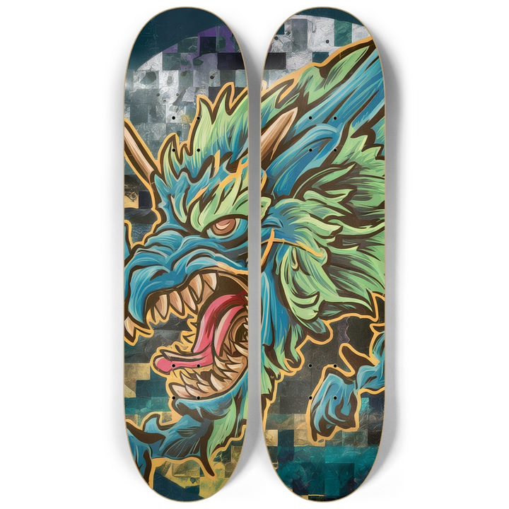 2 Skateboard Series Art - Dragons Roar