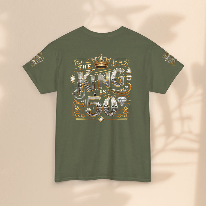 Royal 50th Birthday Tee, Vintage King Shirt, Men’s Birthday Gift, Celebrate 50 Years, Custom Graphic T-Shirt, Fun Party Top