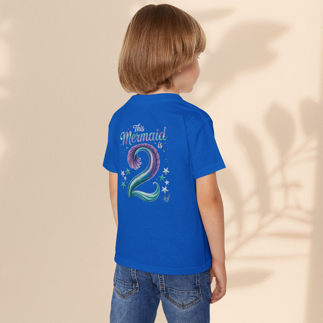2 year old Mermaid Toddler T-Shirt | Cute Birthday Shirt, Kids Apparel, Toddler Gift, Mermaid Theme, Ocean Birthday Party
