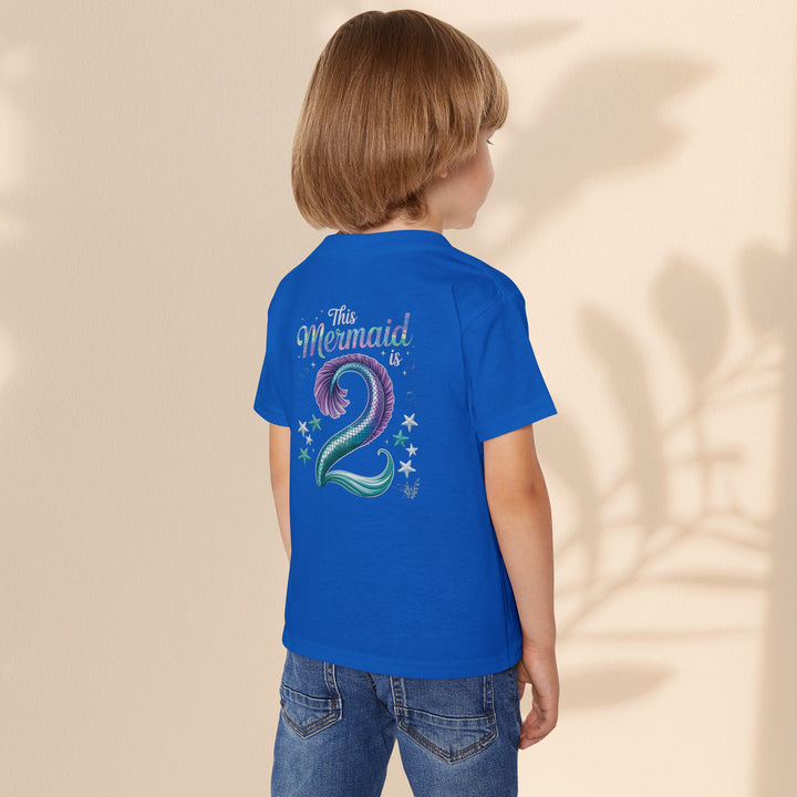 2 year old Mermaid Toddler T-Shirt | Cute Birthday Shirt, Kids Apparel, Toddler Gift, Mermaid Theme, Ocean Birthday Party