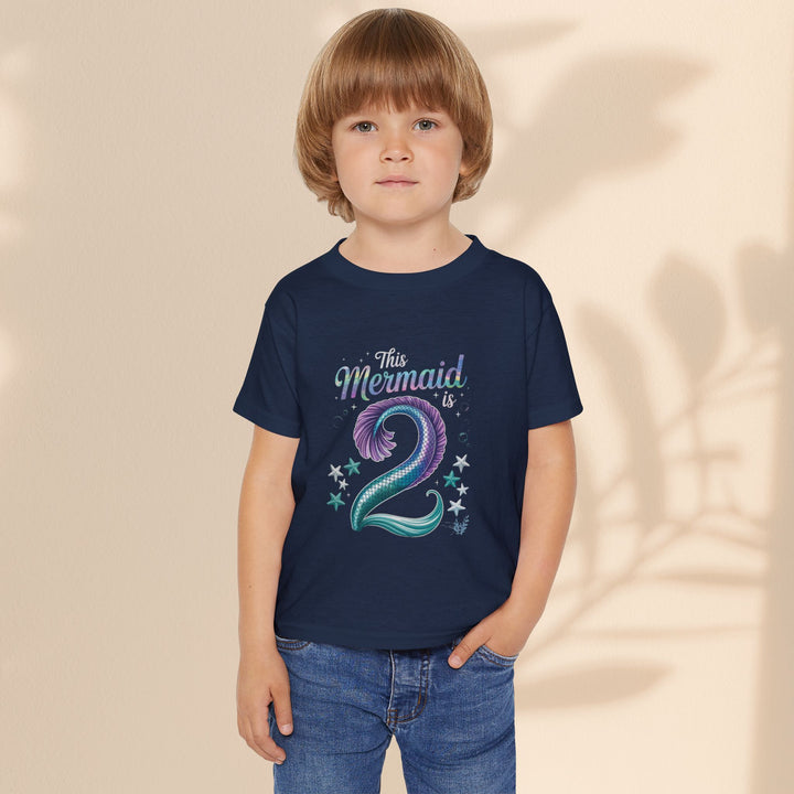 2 year old Mermaid Toddler T-Shirt | Cute Birthday Shirt, Kids Apparel, Toddler Gift, Mermaid Theme, Ocean Birthday Party