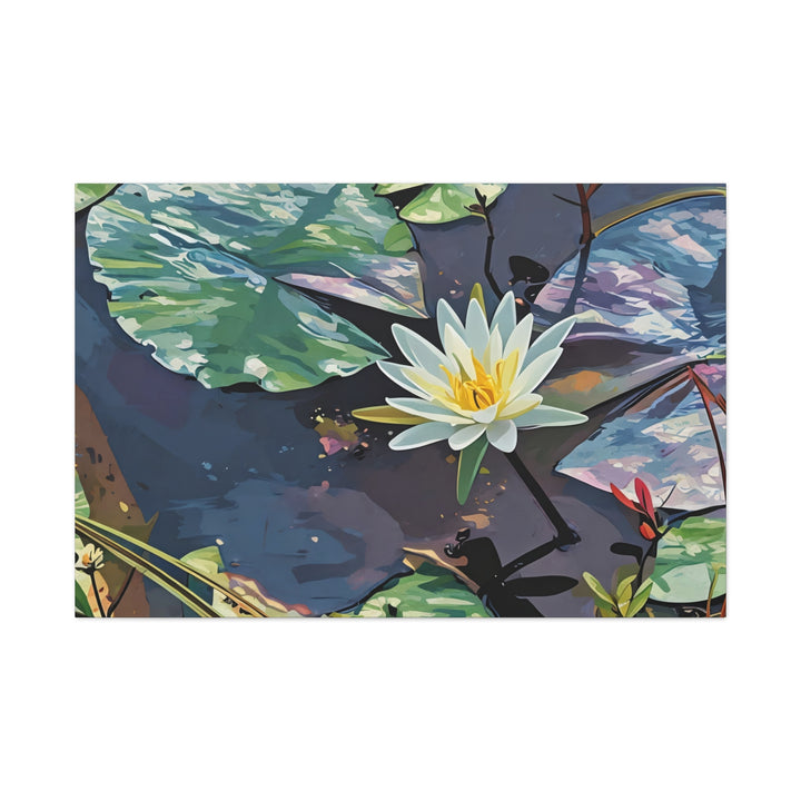 Water Lily Canvas Art Print – Nature Wall Décor