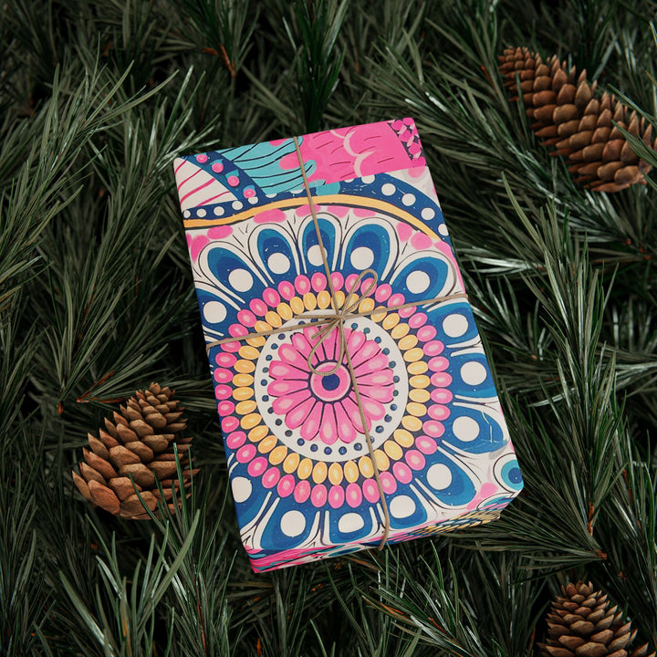 Vibrant Bohemian Wrapping Paper, Colorful Gift Wrap, Party Supplies, Eco-Friendly Wrapping, Unique Gift Presentation