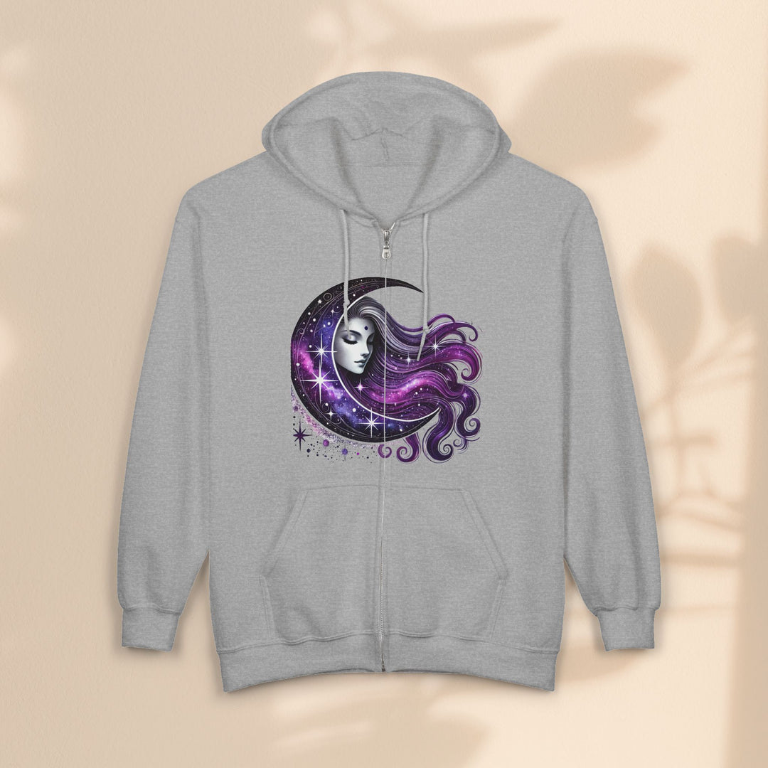 Moon Goddess - Unisex Heavy Blend™ Full Zip Hooded Sweatshirt