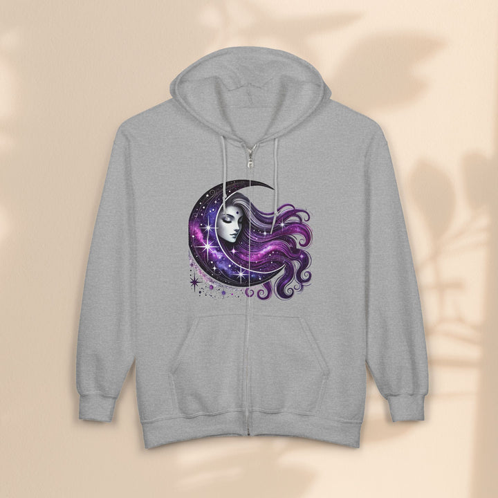 Moon Goddess - Unisex Heavy Blend™ Full Zip Hooded Sweatshirt
