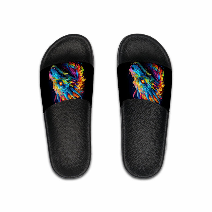 Men's Slide Sandals - Neon Dragon