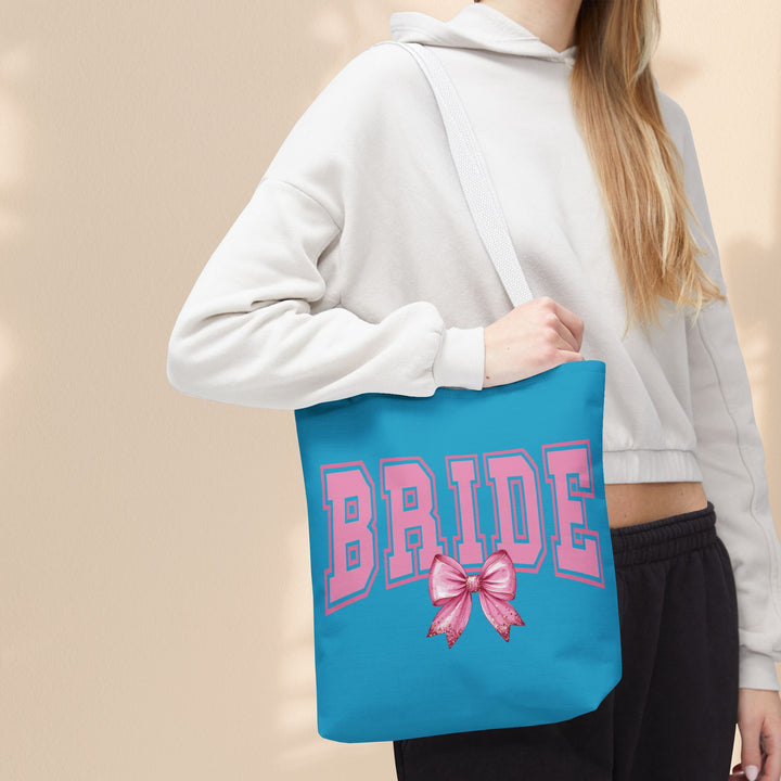 Bride Tote Bag with Bow | Bridal Shower Gift, Wedding Essentials, Bachelorette Party Accessory, Gift for Bridesmaids