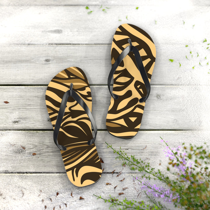 Flip Flops - Orange Tribal