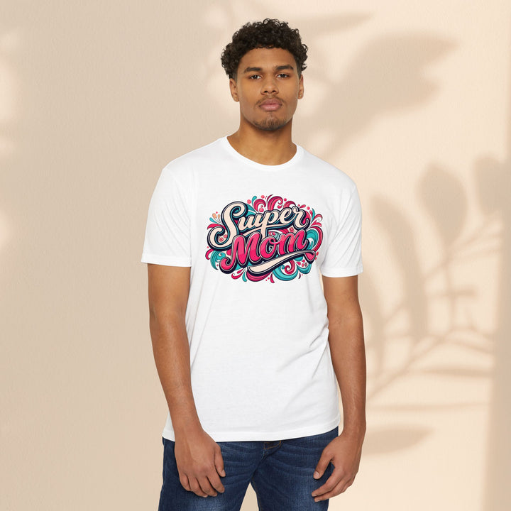 Super Mom CVC Jersey T-shirt - Colorful & Fun Design for Mother's Day and Everyday Wear