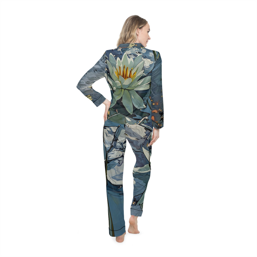 Women's Satin Pajamas - Luxurious All-Over Print Sleepwear