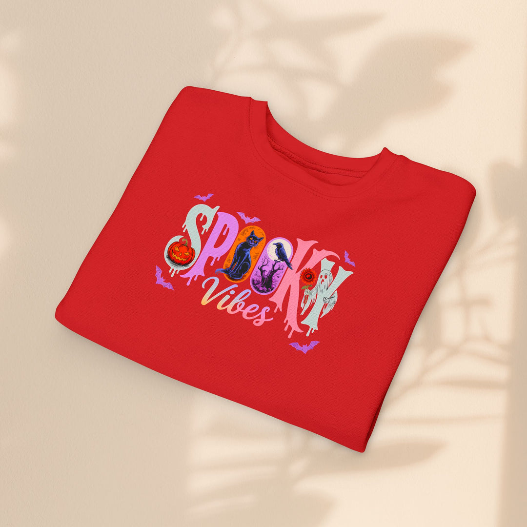 Toddler Spooky Vibes Sweatshirt - Halloween Kids Outfit
