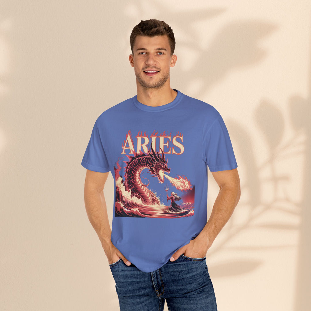 Aries Graphic T-Shirt: Unisex Astrology Tee, Zodiac Shirt for Birthdays & Everyday Wear, Perfect Gift for Aries Friends