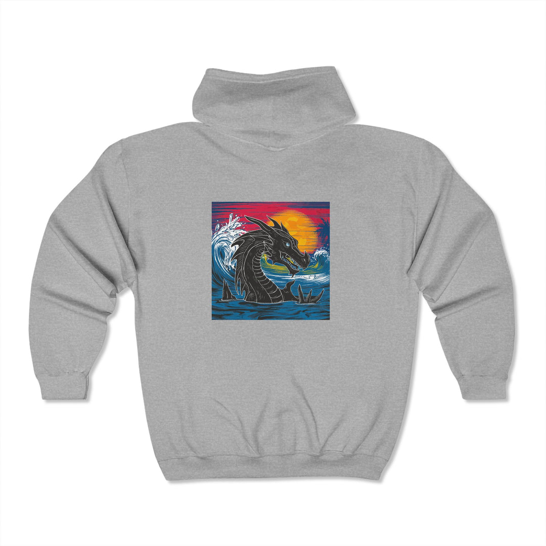 Unisex Heavy Blend™ Full Zip Hooded Sweatshirt - Conquering Dragon