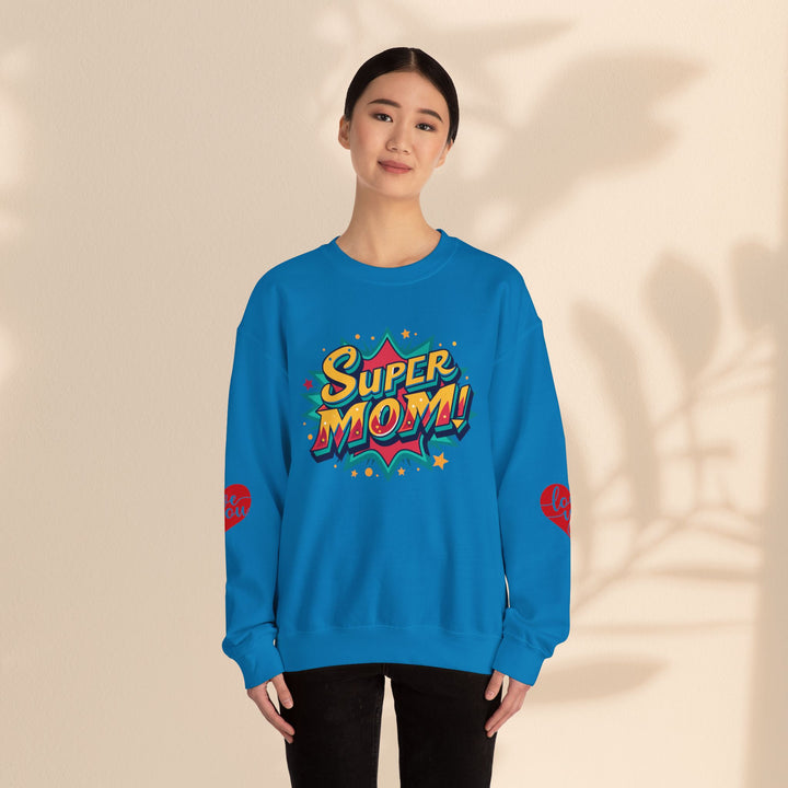 Super Mom Crewneck Sweatshirt - Perfect Gift for Mother's Day & Everyday Heroes